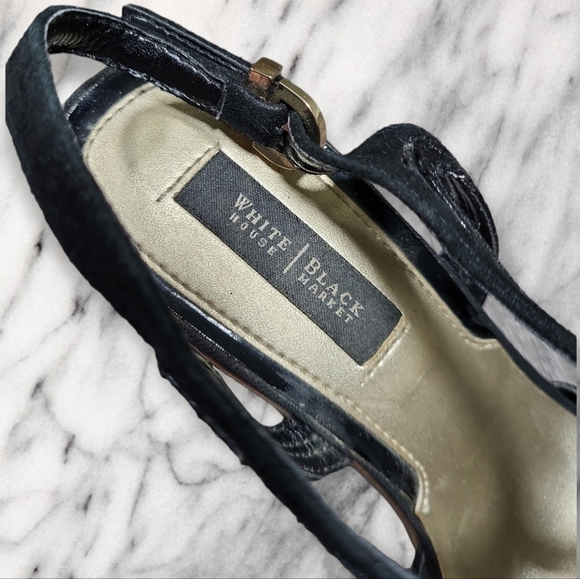 White House Black Market Strappy Wedge Sandals Size 7.5 - Picture 5 of 6